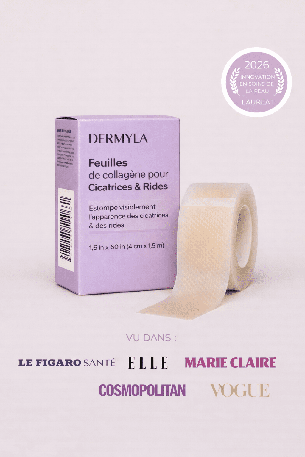 Dermyla - Feuilles de collagène en silicone – Hydratation luxueuse pour une peau radieuse - Ma boutique
